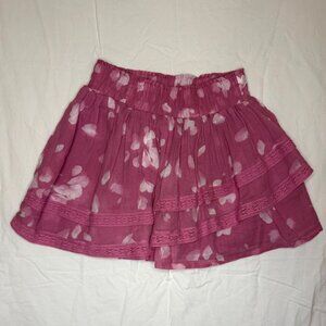 abercrombie kids lace-trim tiered mini skort